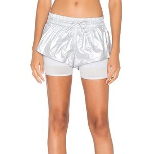 Stella McCartney Silver Athletic Shorts (XS)